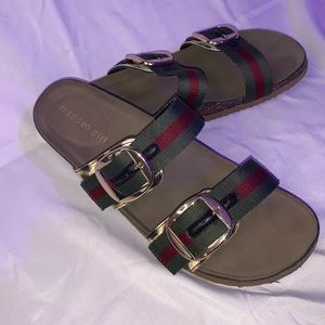 Madden Girl Leopard Print Footbed Sandals